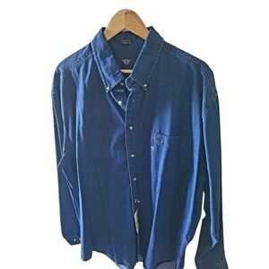 Dockers Blue Casual Button Down Shirt